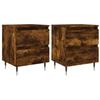 VidaXL Tables de chevet 2 pcs chêne fumé 40x35x50 cm bois ingénierie 826871