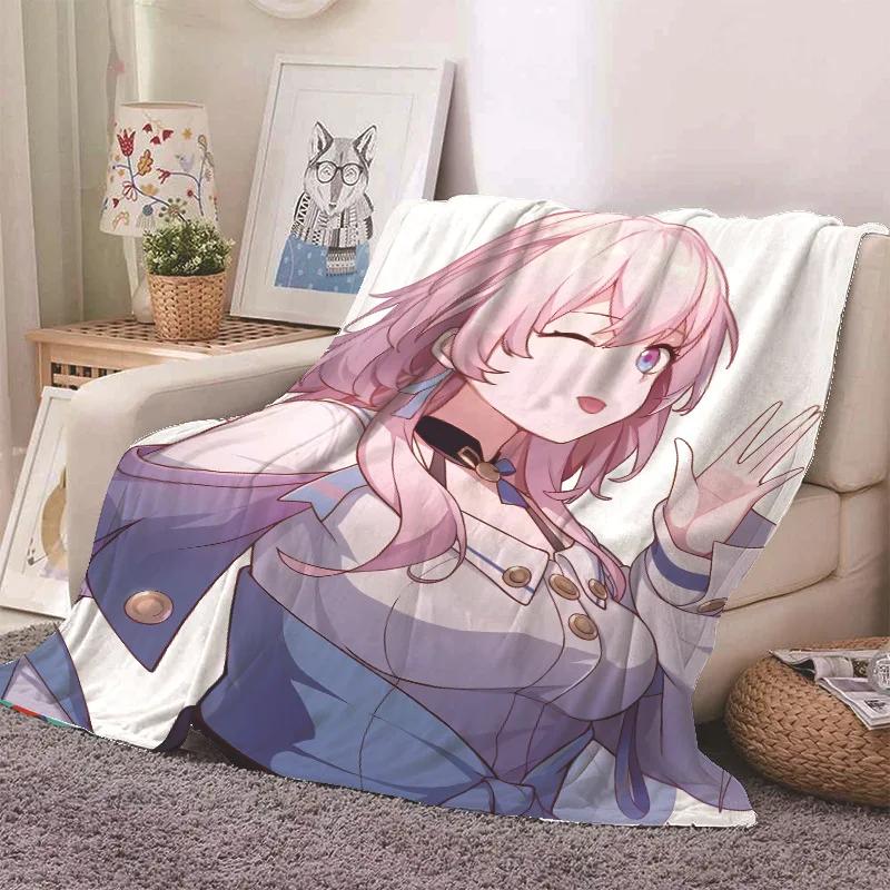 Anime Honkai Star Rail Kafka Flannel Blanket Cute Cartoon Printed Warm Soft Blankets Home Bedding Decor Winter Blankets