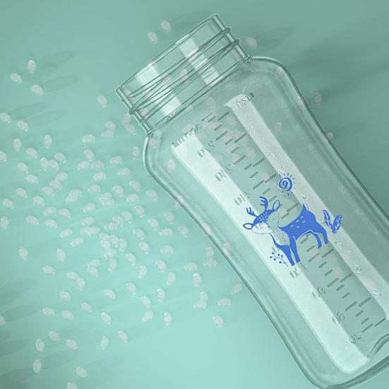 Säker babyflaska med läckagesäker napp/sugrör Anti-kolikventil Babyflaska 300 ml Bredhalsad PP-matningsflaska för spädbarn Bärbar Rese-nödvändighet