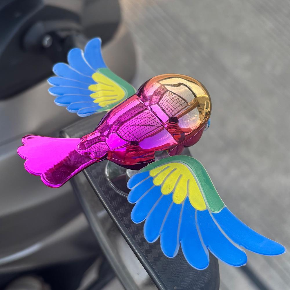 Flying Bird Movable Wings Decompression Ornament for Car or Motorcycle