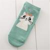 Cute Cat Patterned Cotton Short Socks Women Cartoon Pug Funny Ankle Socks Female Animal Socks