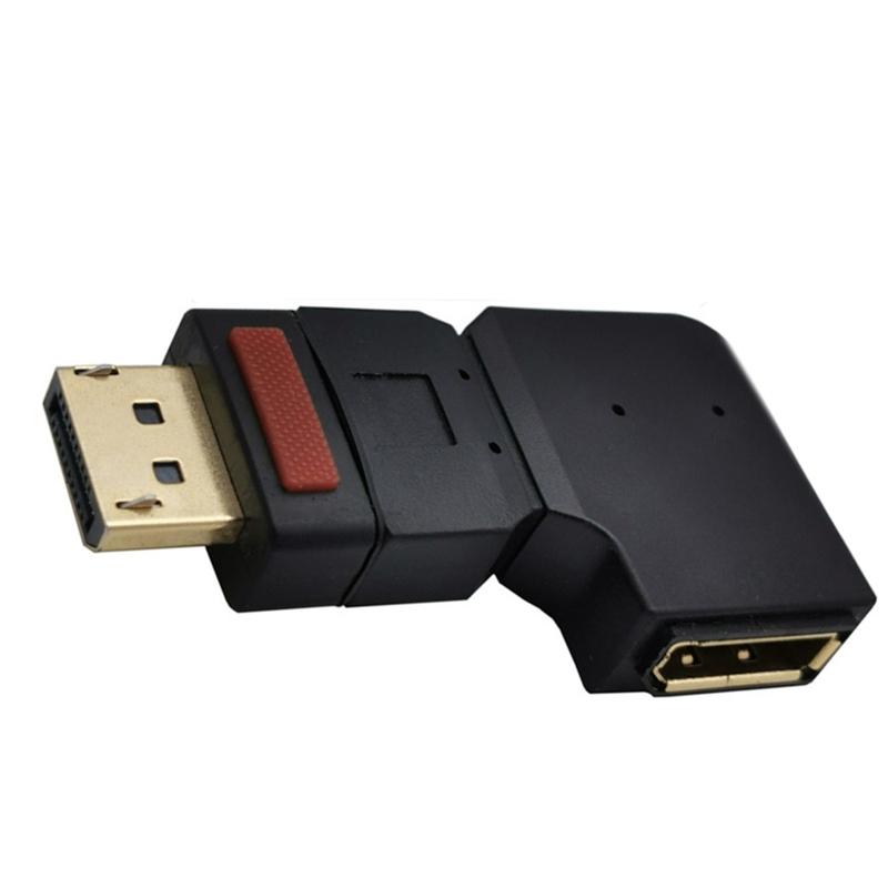 Cheap Portable 90 Degree DisplayPort Male to Female Converter Extension