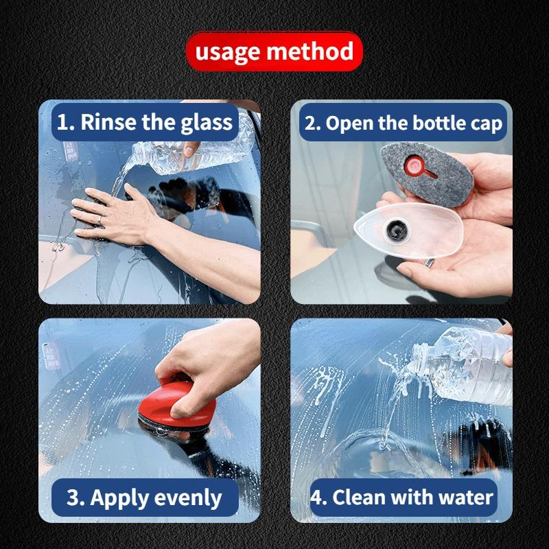 150ml Powerful Car Glass Oil Film Remover Windshield Cleaner Car Windshield Cleaner Tool Window Glass Cleaner for Car Cleaning