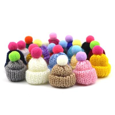 Hairball Hat DIY Accessorie Clothes Doll Colours Mini Knitting Hats Sweater Pins Badge Collar Brooch