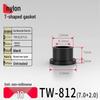 T-Shaped Nylon Gasket Ring Screw Shaft Sleeve with Concave-Convex Insulation Pad M2