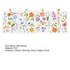 8 Sheets Flowers Wall Decals Watercolor Spring Floral Wall Sticker Colorful Peel And Stick Mural Wall Art for Home Bathroom Kitchen Decor