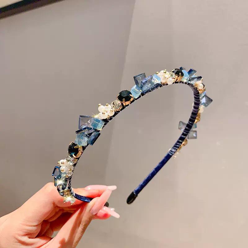 Bandeau Coréen Mode Perle Strass Cristal: Élégant, Antidérapant, Design de Luxe