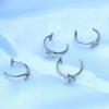 Without Piercing Lip Rings Sturdy Stainless Steel Imitation Lip Jewelry Secure Clip Designs for Sensitive Skin