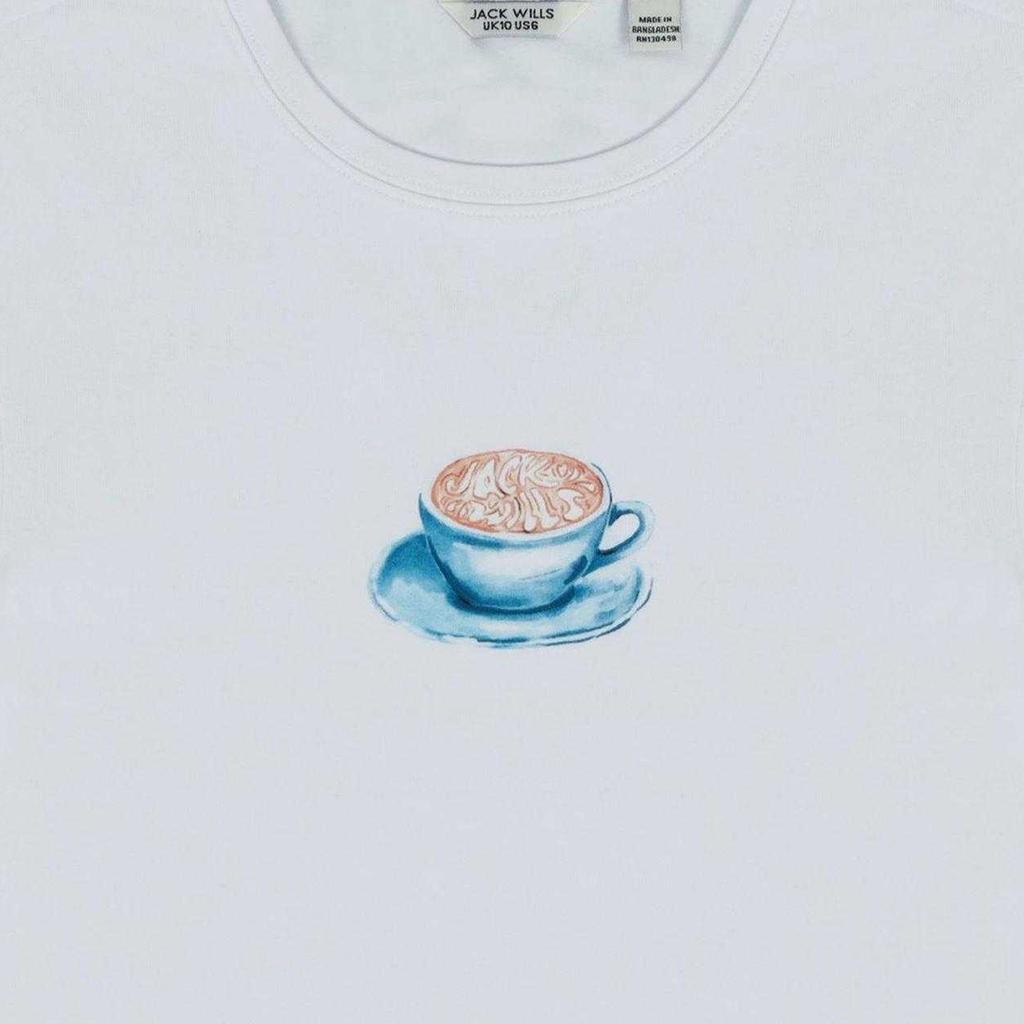 Jack Wills Womens/Ladies Coffee Cup Fitted Crop Top