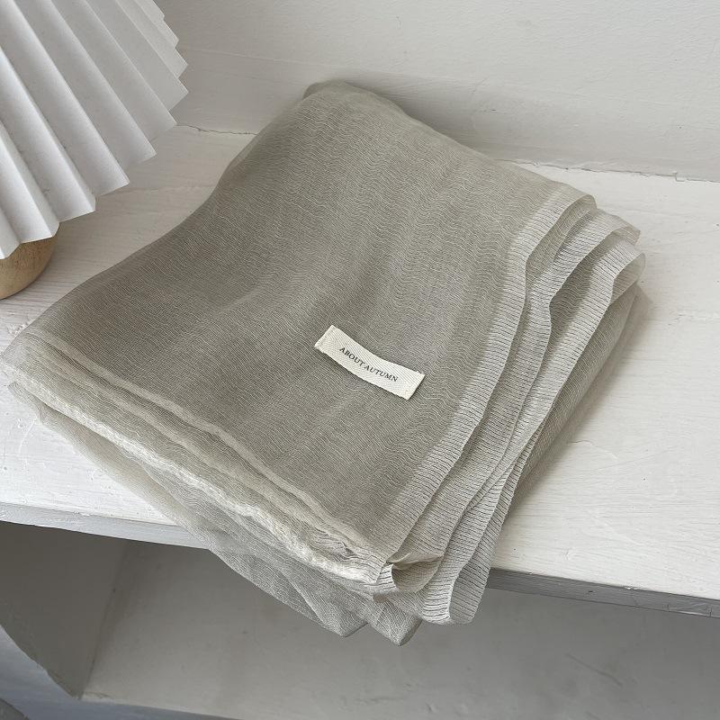 Vreovor Elegant And Comfortable Mesh Thin Scarf Sunscreen Travel Shawl Dual-Purpose Women'S Spring Summer Autumn Yarn High-End