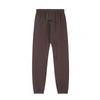 Mens Streetwear Essential Double-Row Letter Print Jogger Pants Winter Fleece-Lined Straight Cut Casual Trousers