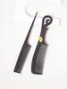 2-piece black thickened wide toothed plastic comb set, pointed ponytail comb, hairstyle tool comb Special for real hair wigs