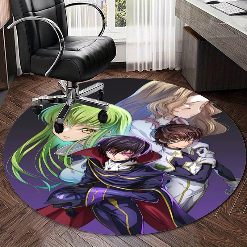 Personalized Code Geass Round Chair Office Rug - Perfect for Mat, Office Chair & More - Ideal Gift for Birthdays and Holidays