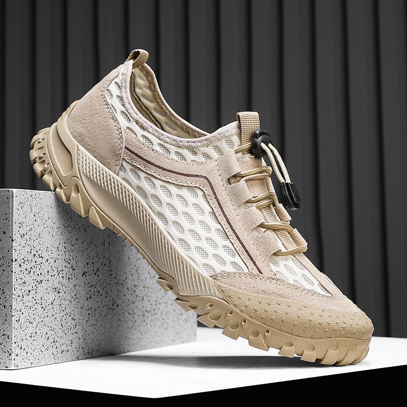 Breathable Mens Sneakers Lightweight Man Mesh Casual Shoes Antiskid Leisure Walk Footwear Hollow Out Summer Loafers Slip on Shoe
