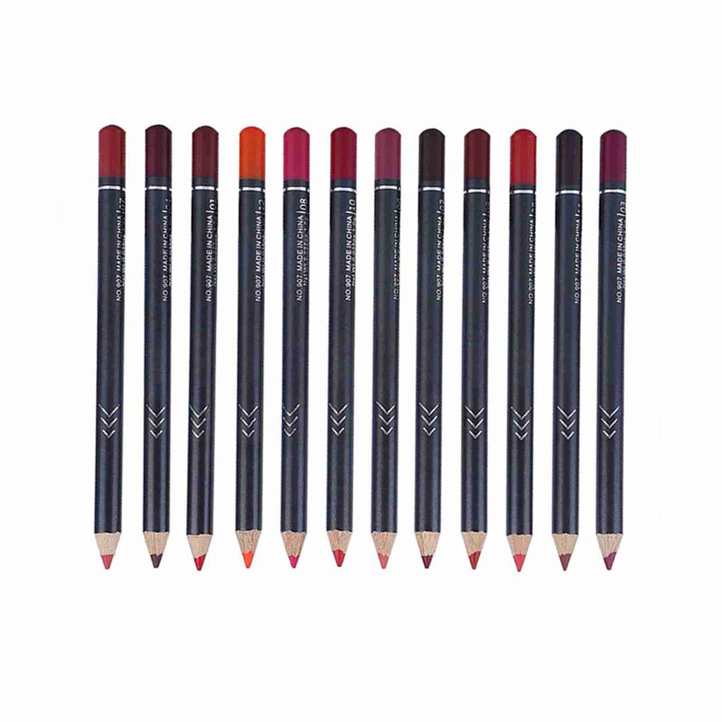 12 Colors Set Mattee Waterproof Lip Liner Pencil Lipstick Pen Long Lasting Comestic Tool