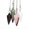 Natural Crystal Seven Chakra Colors Pendulum Pendant for Jewelry, Yoga, Handbags, Clothing, and Decor