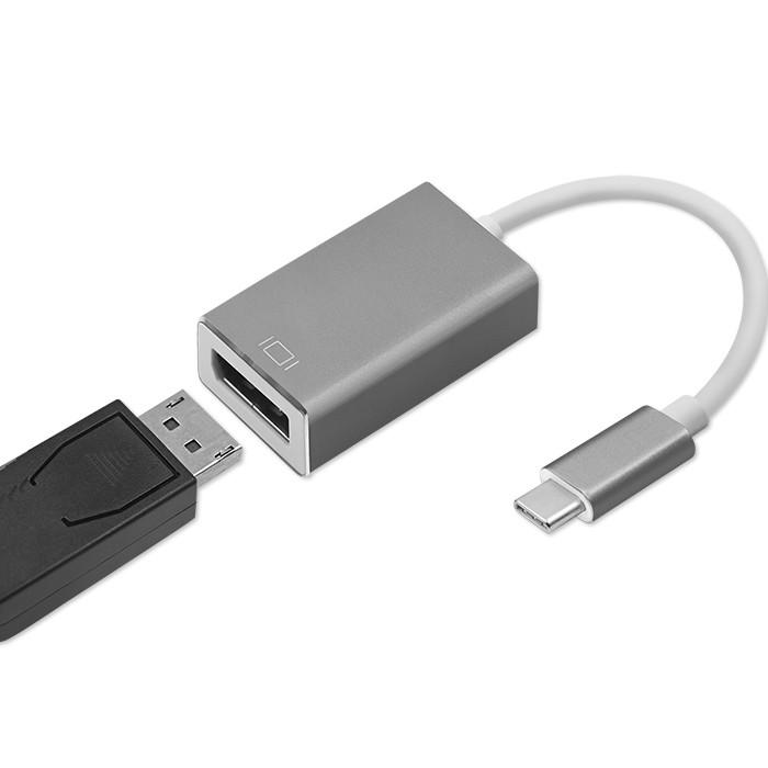 Qoltec Adapter USB-C 3.1 | DisplayPort | 4K | MHL | Aluminium