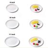 9-14 Zoll Oval Weiß Melamin Teller Speise-Set Imitation Porzellan Geschirr Flache Steak-Tabletts Küche el Tischservice Langlebig