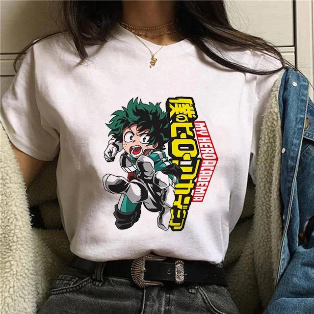 Manga Cute My Hero Academia Anime T Shirt Women Boku No Hero Academia T-shirt Bakugou Himiko Toga Tees Anime Deku Tshirt