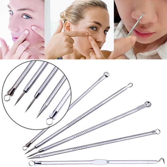 5Pcs/Set Comedoes Blemish Blackhead Acne Needles Extractors Pimple Removers