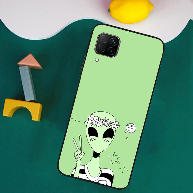 Cartoon Alien For Huawei Nova Y61 Y91 Y73 Y72 Y70 Y60 Y90 12s 12i 11i 8i 9 10 SE P30 P40 Lite P60 Pro Case
