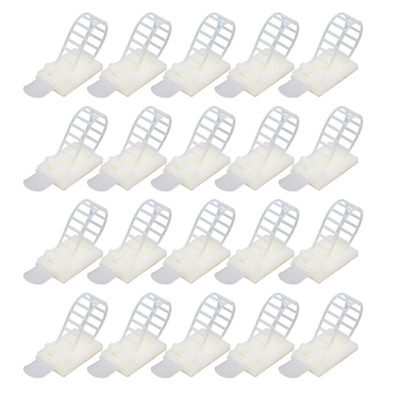 100pcs Self Adhesive Cable Holders Multifunction  Cable clip  Adjustable for Neat & Tidy Wire Arrangement at Home or Office