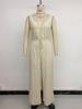 2026 European & American Sleeveless Holiday Jumpsuit: Simple, Solid Color, Long Style