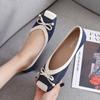 Comfortable Flats Womens Casual Loafers Ballet Flats With Bowknot Dressy Shoes Antislip Square Toe Flat Shoes Lightweight Walking Shoes For Women