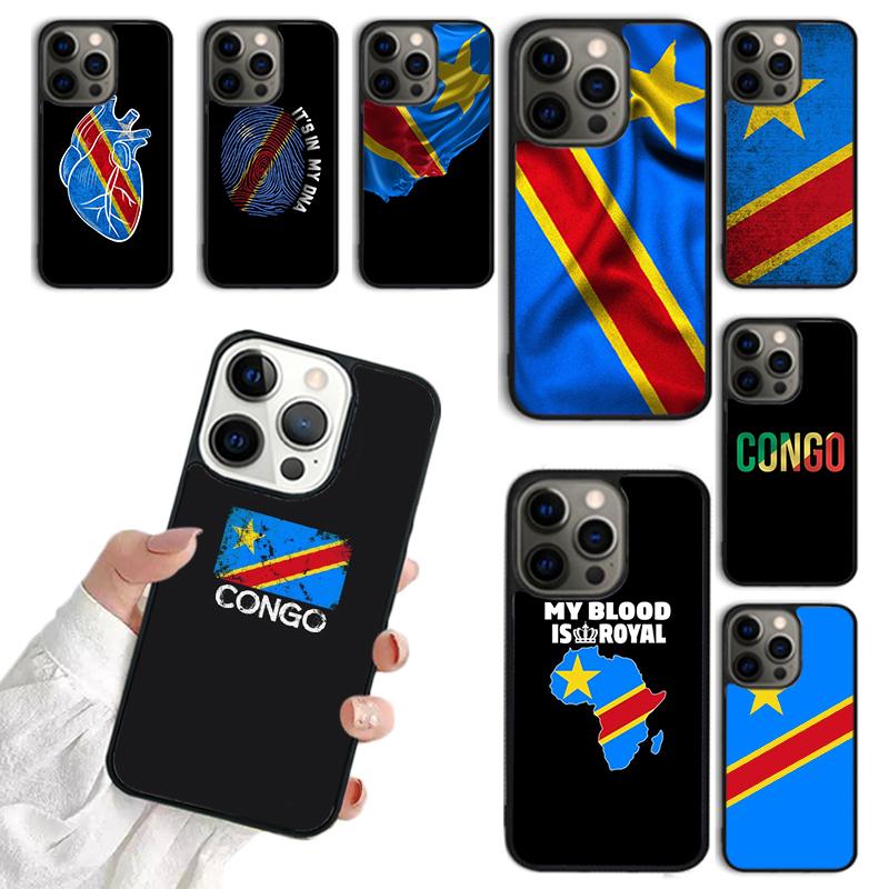 Congo Flag Phone Case For iPhone 17 Air 14 13 12 16Pro Max 15 Plus Max Cover Shell coque