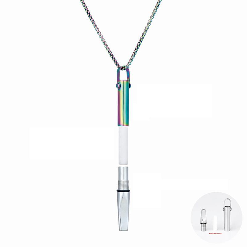 A Yoga Meditation Auxiliary Necklace With A Built-In Cotton Core That Increases Breathing Resistance It Is An Ornament
