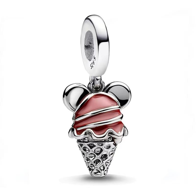 925 Silver Charms Camera drinks Cola Ice Cream Beads Fit Bracelet Original DIY For Women Jewelry Gifts