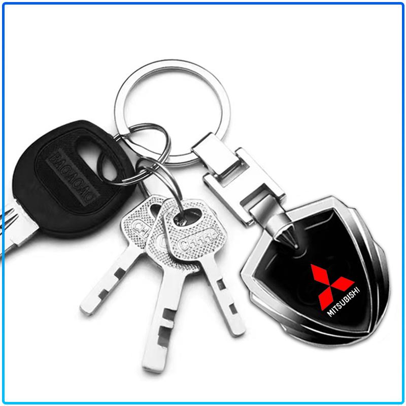 For Mitsubishi Lancer 7 8 I200 Pajero Montero Sport Outlander ASX Mirage Eclipse Car Key Chain Keyring Pendant Metal Keychain Holder Accessories