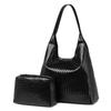 Tote Bag, Large Capacity Woven Embossed Shoulder Bag, Fashionable Daily Commuter Bag