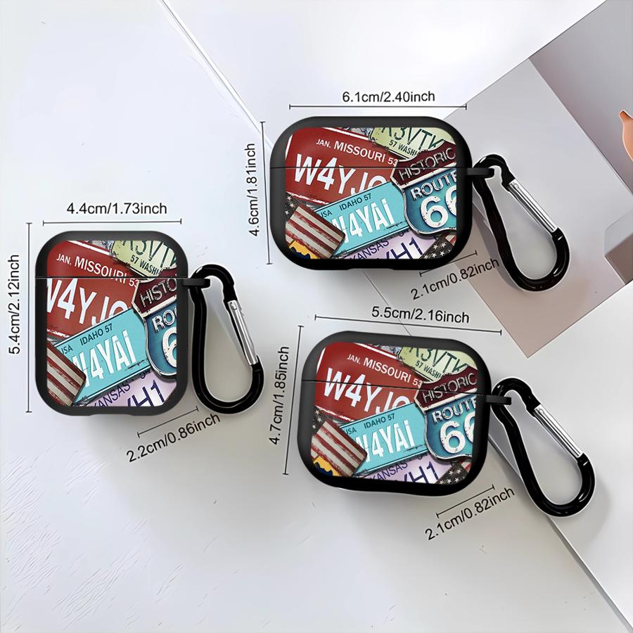 License Plate Design Earphone Cases Cover Case For Airpods Pro2 2 Pro 3 1 4 Pro3