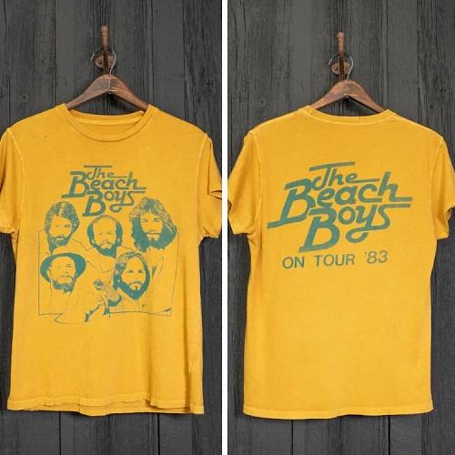The Beach Boys Band On Tour 83 Double Sided T Shirt  Unisex T-Shirt L