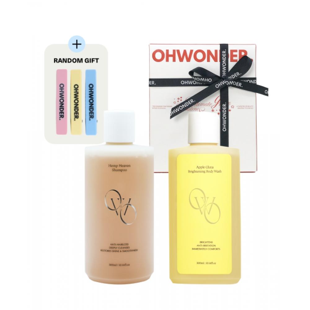 

Ohwonder [безкоштовний подарунок] Шампунь «Конопляний рай» Набір для душу «Яблуко Глюта Освітлення» Ultimate Glow Routine Set