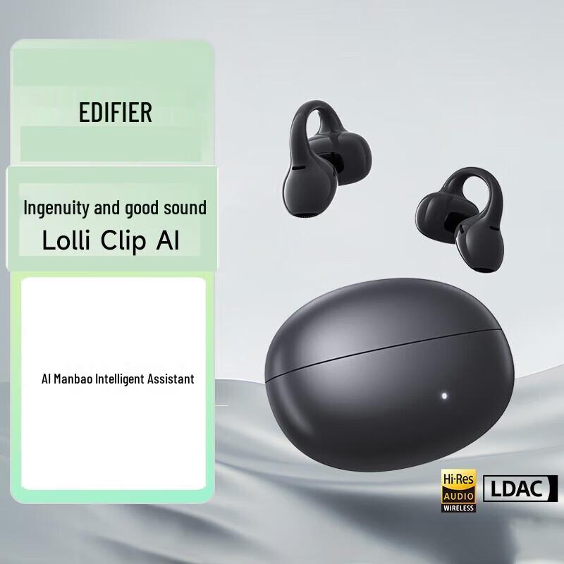 Edifier Lolli Clip AI Open-Ear Bluetooth Earbuds