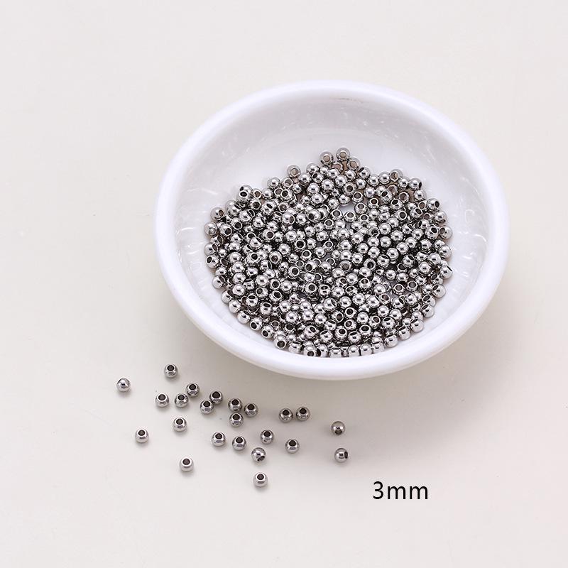 18K Gold Color-Preserving Stainless Steel Round Beads for DIY Jewelry and Bracelets.