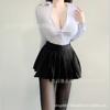 Domira Erotic Lingerie Sexy See-through Low Neckline Showing Chest Hip Skirt Secretary Uniform Suit Temptation Professional Attire
