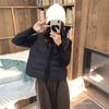 New national standard white duck down jacket, new women's knitted stand-up collar splicing, Korean autumn and winter small coat fashion