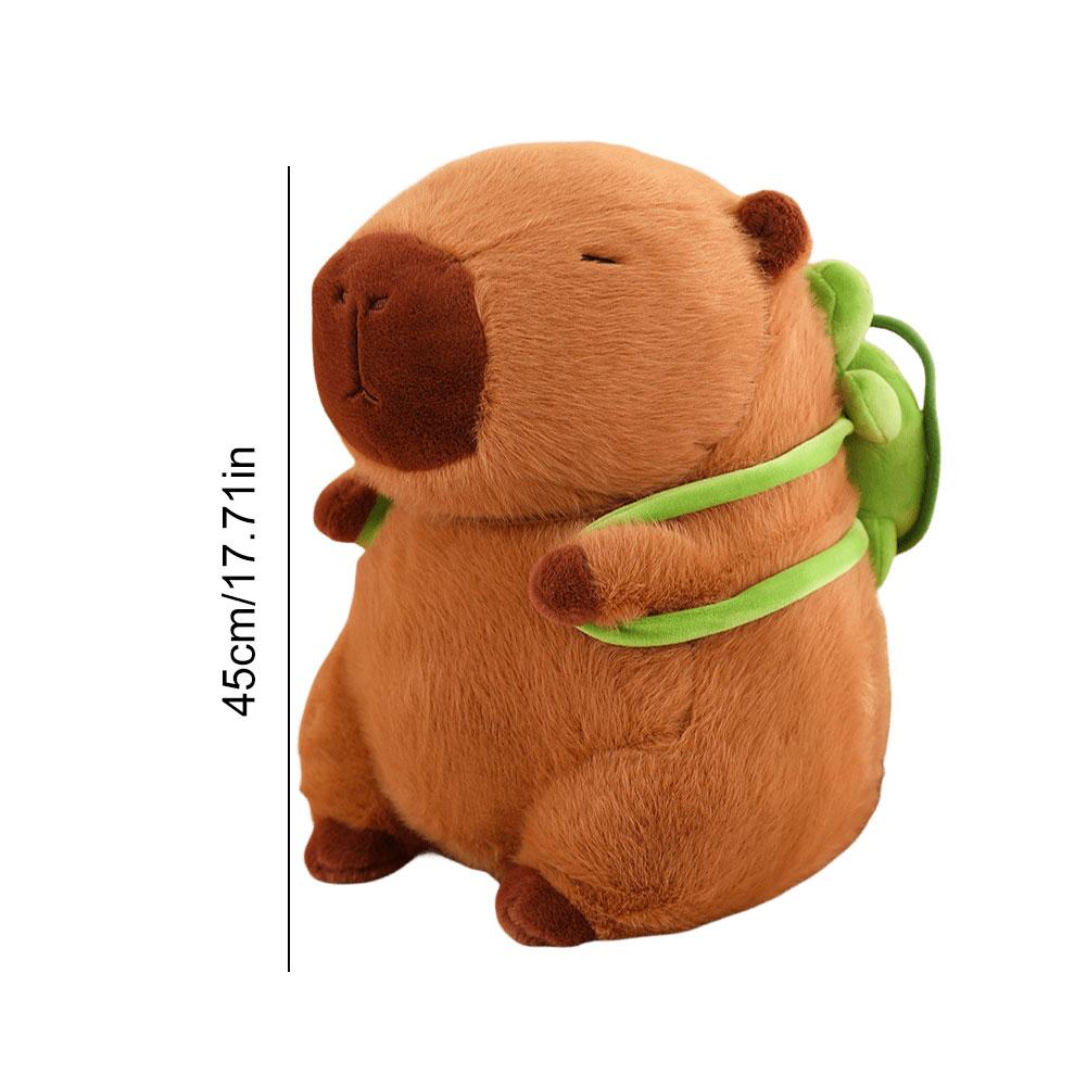 Fluffy Capybara Doll with Tortoise Comfortable Plush Simulation Capybara Doll Funny Soft Plush Doll for Christmas Birthday Gift