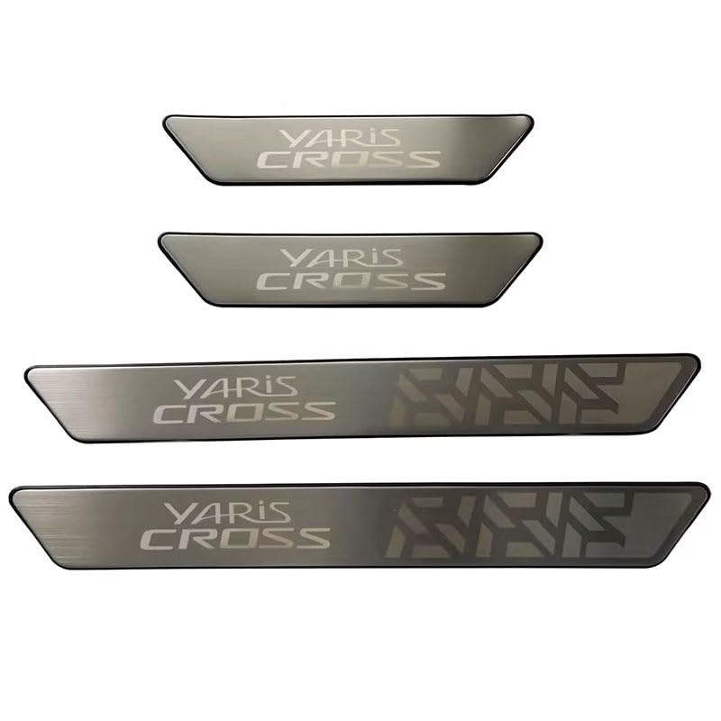 New Yaris Cross Custom Accessories Yaris Cross Design Side Door Step Guard Exterior Scuff Plate Stainless Steel Garnish Parts Set Uxi.Shop