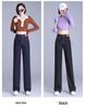 Women's High-Waisted Dark Blue Slim-Fit Straight-Leg Jeans