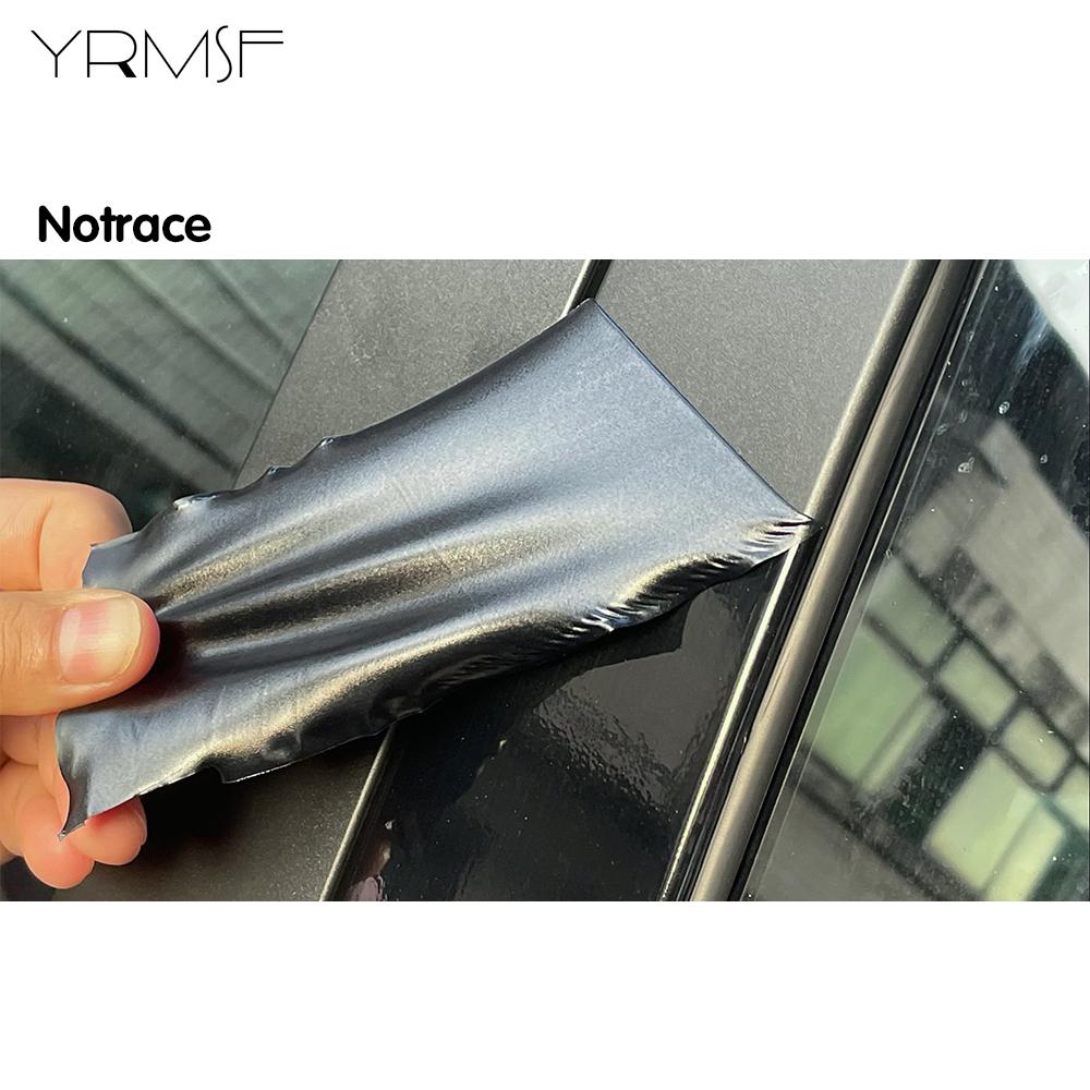 Autoaufkleber Vinylfolierung Glänzend Schwarz Selbstklebende Wasserdichte Folie Rückspiegel Vinyl Auto Tuning Folie für Autozubehör