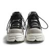 Punk Style Women Sneakers Rock Metal Decor Lace-up Heel Height Platform Shoes Gothic Man Shoes Men Sneaker