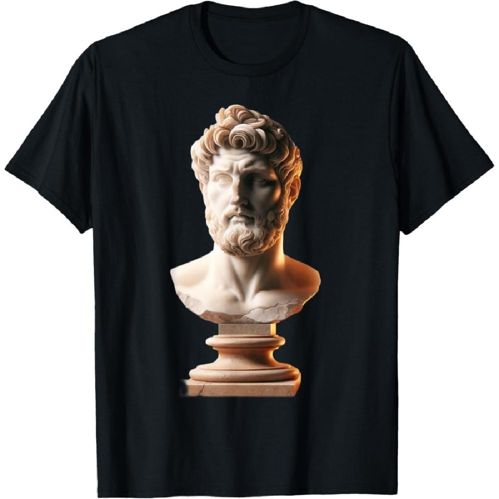 

Ancient Art History Roman Greek Sculpture Bust T-Shirt S