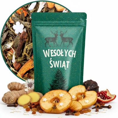 Winter Christmas Green Tea Joy For A Gift Ginger Clove 40 G