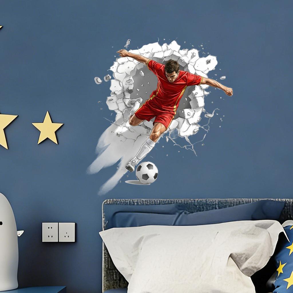 Soccer Theme Wall Decal For Bedroom Living Room Sports Home Wall Decoration