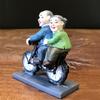 Romantic Lovely Couple Sitting On Cycle Gift for Girlfriend Boyfriend Husband Wife Miniature Statue Figurine
