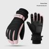 SK42 Unisex Fleece-Lined Ski Gloves: Anti-Slip, Thickened, Warm for Outdoor Sports and Motorcycle Riding